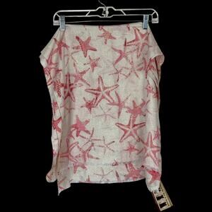 Indigo Soul Starfish Scarf Wrap‎ Pink Beige Metallic Lightweight Beach Coverup